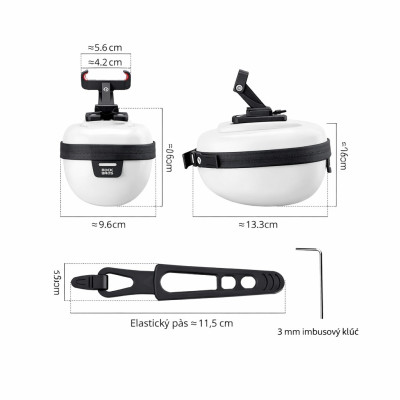 Taška RockBros podsedlová, kapacita 0,4L, bielo sivá