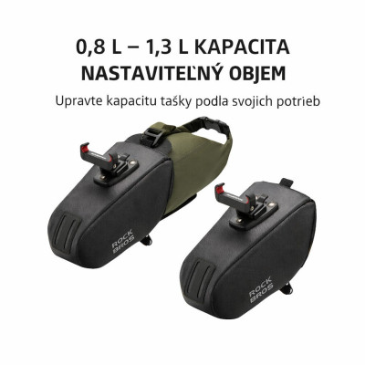 Taška RB podsedlová s vložkou, kapacita 0,8-1,3L,čierna