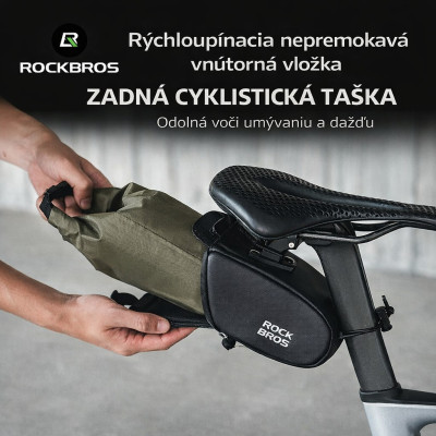 Taška RB podsedlová s vložkou, kapacita 0,8-1,3L,čierna