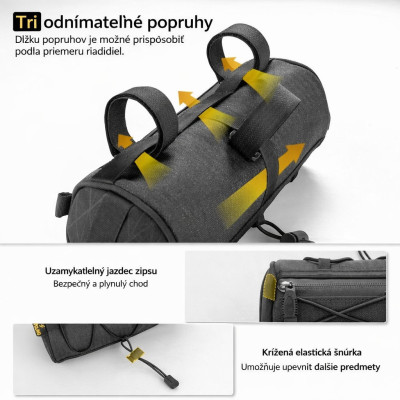 Taška RB na riadidlá, 2,4l, čierna