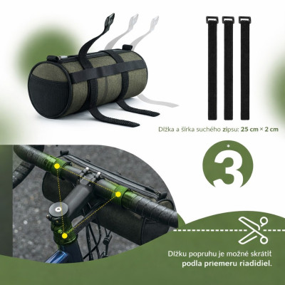 Taška RB na riadidlá, 2,4l, tmavozelená