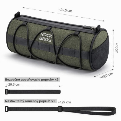 Taška RB na riadidlá, 2,4l, tmavozelená