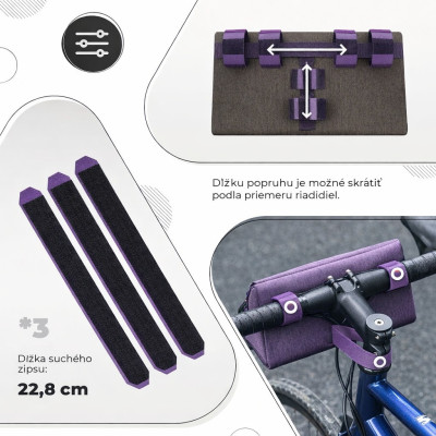 Taška RB na riadidlá, 1,3l, bordová