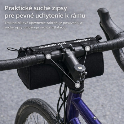 Taška RB na riadidlá, 1,5l,čierna