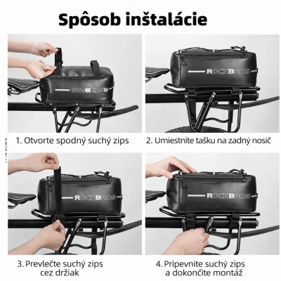 Taška RB na nosič 10,5L, čierna