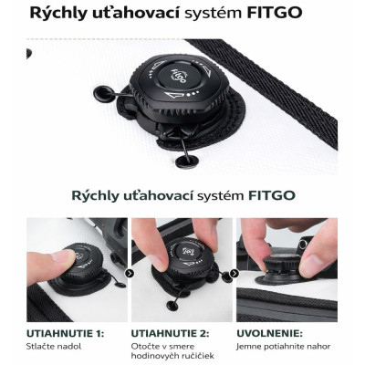 Taška RB na riadidlá, 1,5l, sivá