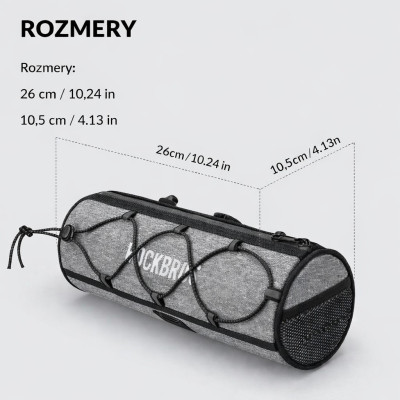 Taška RB na riadidlá, 1,5l, sivá