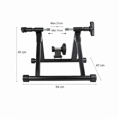 +Trenažér magnetický RockBros, čierny, oceľ/dural