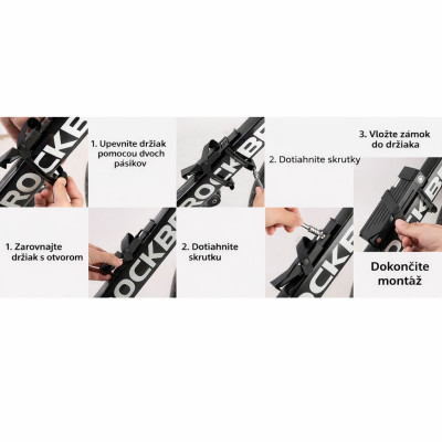 Zámok RockBros skladací,dĺžka 67 cm