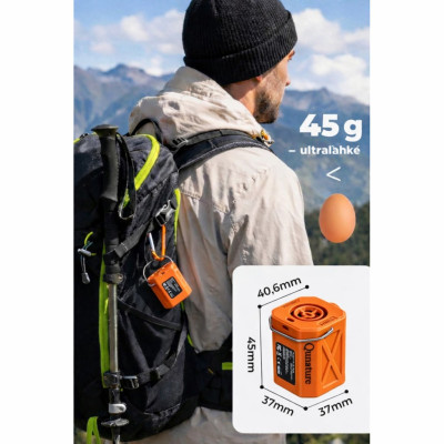 Pumpa RockBros mini elektrická so svetlom 300Lm, oranžová, vrátane USB kábla, 45 g. V cene výrobku je zahrnutý recykl.pop.pre SR