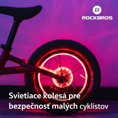 Svetlo RockBros na náboj kolesa, IP65, USB nabíjateľné, vodeodolné. V cene výrobku je zahrnutý recykl.pop.pre SR v sume 0,1248 €