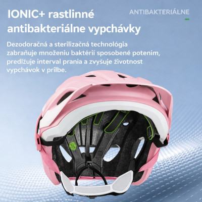 Prilba RockBros pre mládež so šiltom, veľ.M s otoč.uťah.,ružová