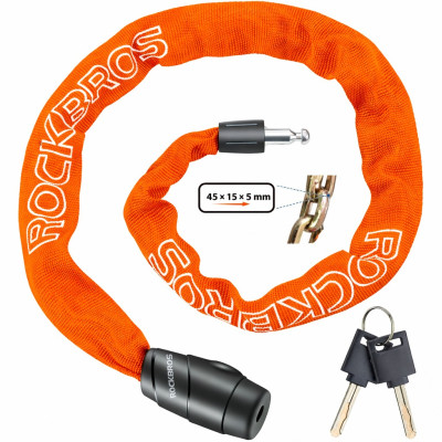 Zámok RB reťazový na klúč 960mm, oranžový