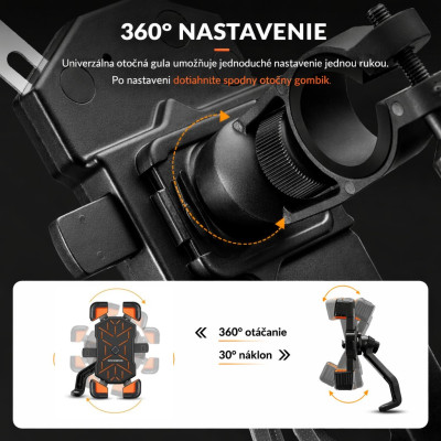 Držiak RB otočný na Smartfón a riadidlá