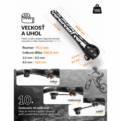*Držiak RockBros Garmin na riaditka,karbón