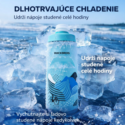 Cyklofľaša termo RB, modrá, 620 ml, polypropylén PP5