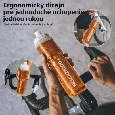 Fľaša termo RB, oranžová, 670 ml, polypropylén PP5