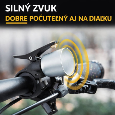 Zvonček RB,medená zliatina, 100 dB, strieborný