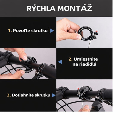 Zvonček RB, kompaktný, mini, žltý, 100 dB, dural