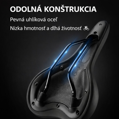 Sedlo RockBros ergonomické bez zámku, čierne
