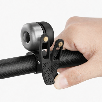 Zvonček RB, mosadz z ABS plastu,strieborno/čierny