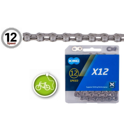 Reťaz KMC e-12-EPT, 1/2 x 11/128, strieborná, 12 kolo.