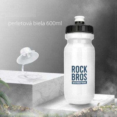 Cyklofľaša RockBros, polypropylén, 600 ml, biela