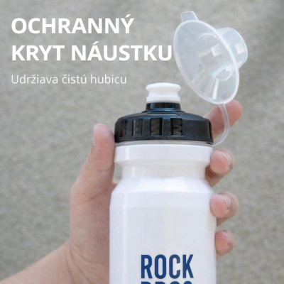 Cyklofľaša RockBros, polypropylén, 600 ml, biela