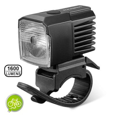 Svetlo predné RockBros, 1600 Lm., USB nabíjanie. V cene...