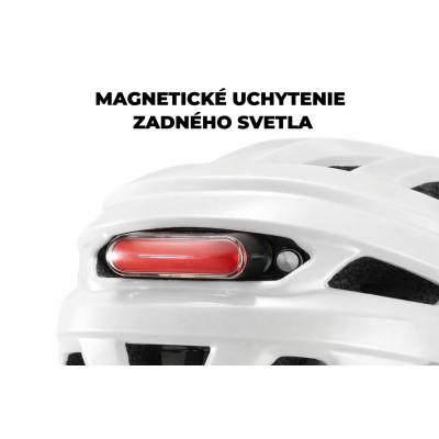 Prilba RockBros pre mládež so štítom, veľ.M s otoč.uťah.,biela