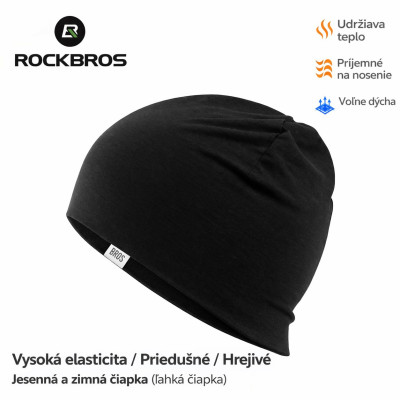 Funkčná cyklistická čiapka RockBros, čierna