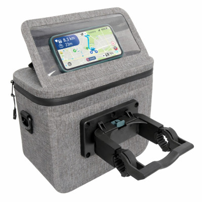 Taška M-WAVE na riadidlá  s clipom, prieč. na mobil