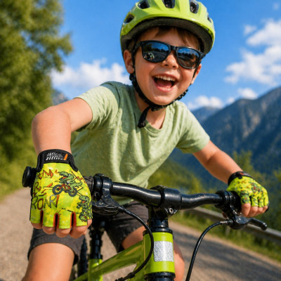 Rukavice detské Etape, protišmykové, veľ.7-8, dinosaurus