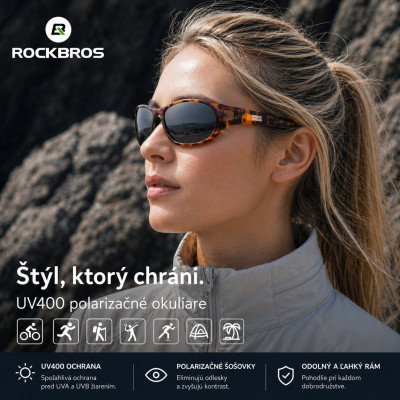 Okuliare RockBros, hnedé