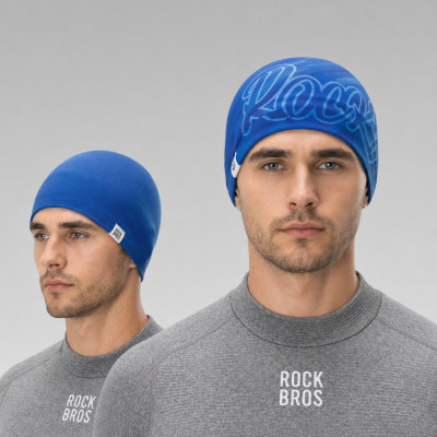 Termo čiapka Rockbros z fleecu s krytím na uši, modrá