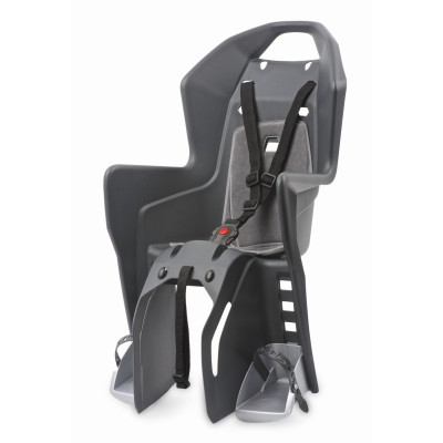 Sedačka det.zadná Koolah na nosič, tm.sivo-strieborná,