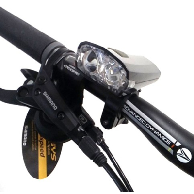 Svetlo predné MPB  2 LED,USB nabíjanie,s USB káblom