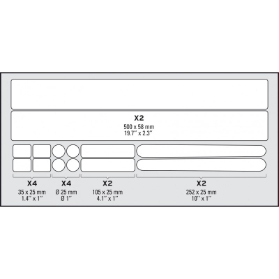 Nálepka na rám Skin Armor L - 14 ks/sada