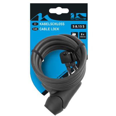 Zámok špir.na kľúč oranžový 8x1500mm, silikónové t